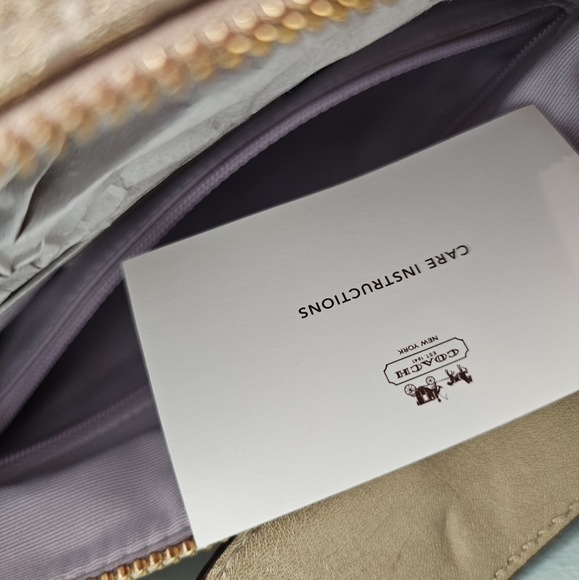 NWT Coach Poppy Lurex Hobo Signature Script - Picture 2 of 7